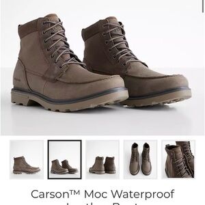 Sorel Carson Waterproof Leather Boots - Brown